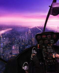 New York hélicoptère de nuit